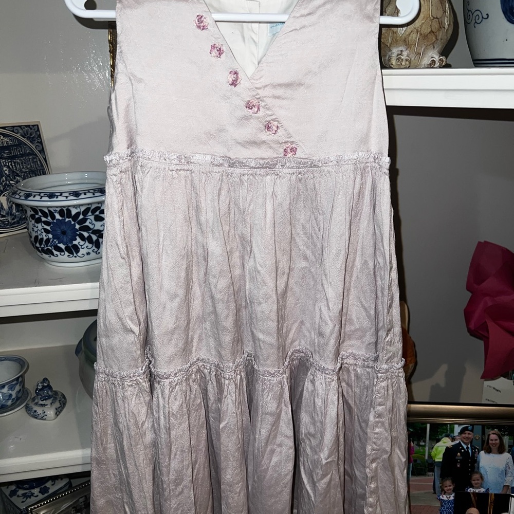 Marie Chantal lilac silk dress